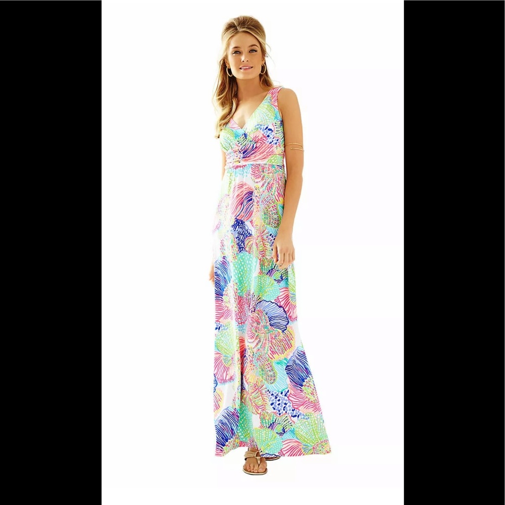 🌴Lilly Pulitzer Sloan V-Neck Maxi Dress Size S
